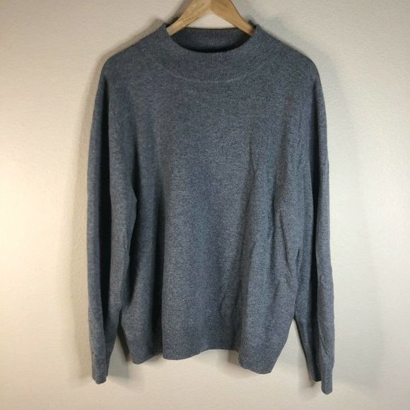 Shephe 100% Cashmere Pullover Sweater Gray Men's Size 52 Long Sleeve - Picture 2 of 9